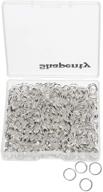 🔗 shapenty 1000pcs silver plated iron open jump rings connectors bulk - ideal for diy craft jewelry making, earrings, necklaces, bracelets, pendants, and key rings (silver, 7mm) logo