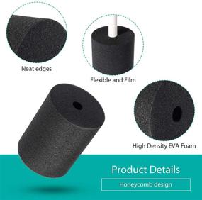 img 1 attached to 🍹 Cup Turner Foam Inserts for Tumbler Cups - Black Elastic Sponge for Tumblers Crafting, Fits 10 oz to 40 oz (Pack of 4)