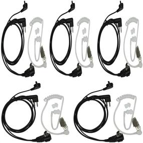 img 3 attached to 🎧 5Packs 2-Pin Earpiece and Mic Headset for Motorola Radio: Covert Acoustic Tube Compatible with CLS 1110, CLS1410, DTR410, PR400, and more (5 Packs)