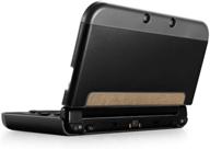 🎮 tnp protective case for nintendo new 3ds xl ll 2015, black - durable full body snap-on hard shell skin case cover with aluminum + plastic construction and hinge-less design logo