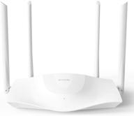 маршрутизатор tenda wi-fi 6 ax1800 smart wifi (rx3) - двухдиапазонный гигабитный беспроводной маршрутизатор для до 64 устройств и покрытие площадью 1200 квадратных футов. логотип