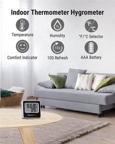 img 3 attached to 🌡️ ThermoPro TP157 Hygrometer Indoor Thermometer: Accurate Temperature and Humidity Monitoring for Greenhouse, Office, and Cellar