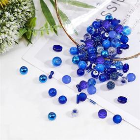 img 1 attached to 💎 NBEADS 345pcs Royal Blue Glass Rondelle Beads with 60g Tube of Blue Glass Beads in 6mm, 8mm, 9mm, and 10mm Sizes - Jewelry Making Supplies in Container Box