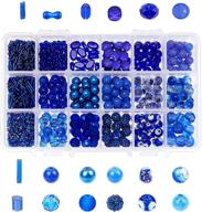 💎 nbeads 345pcs royal blue glass rondelle beads with 60g tube of blue glass beads in 6mm, 8mm, 9mm, and 10mm sizes - jewelry making supplies in container box logo