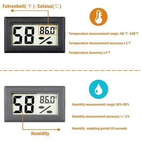 img 1 attached to 🌡️ Ultimate Temperature and Humidity Monitoring Solution: 16 Pack Mini Hygrometer Thermometer for Home, Office, and Outdoor Use