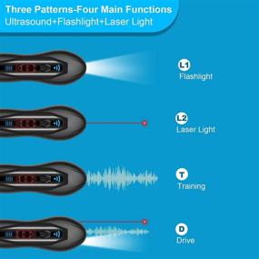 img 1 attached to 🐕 PETPNR Ultrasonic Dog Barking Deterrent Devices - Rechargeable Dog Training Clickers with 4 Modes: Drive, Training, LED & Laser Light, 16.4 Ft Range, Portable for Outdoor Use