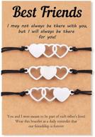 best friend bracelets friendship bff matching distance heart bracelet gifts for women girls teen men - tarsus set of 2/3/4 logo