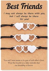 img 4 attached to Best Friend Bracelets Friendship BFF Matching Distance Heart Bracelet Gifts for Women Girls Teen Men - Tarsus Set of 2/3/4