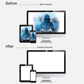 img 1 attached to Защита для веб-камеры Slider: Супертонкий наклонный затвор для камеры ноутбука толщиной 0,02 дюйма для Echo Spot, смартфонов, планшетов, Macbook, компьютеров и настольных компьютеров - повышение конфиденциальности и безопасности с помощью крепкого клейкого слоя.