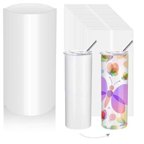 img 4 attached to Sublimation Shrink Sleeves White Tumblers Packaging & Shipping Supplies for Industrial Shrink Wrap Supplies