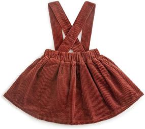 img 3 attached to Cute and Comfortable Corduroy 👗 Ruffle Dresses for Girls by Simplee Kids