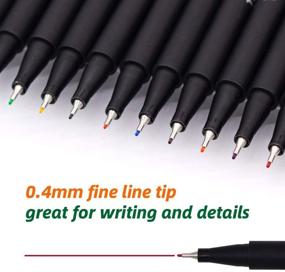 img 3 attached to 🖊️ TWOHANDS Note Taking Pens - Fine Point Fineliners with 24 Colors for Writing, Coloring, and Drawing in Journals, Planners, and more!