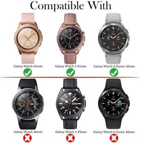 img 3 attached to 📱 Стеклянные защитные пленки Suoman (4 штуки) для Samsung Galaxy Watch 3 41 мм - Жесткость 9H, антицарапин, идеальная посадка