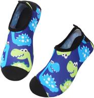 👟 jiasuqi kids boys girls quick-dry aqua shoes for beach swimming pool - ideal water socks logo