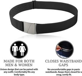 img 2 attached to 👔 Invisible Elastic Belt BLACK: The Must-have Men's Accessory