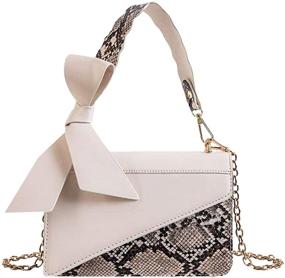 img 1 attached to 👜 Stylish Buddy Shoulder Fashion Snakeskin Pattern Handbags & Wallets Combo for Women