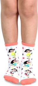 img 2 attached to Adorable, Vibrant and Creative Girls' 👧 Mary Blair Crew Socks - 3 Pairs