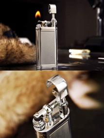 img 1 attached to Vintage Lift Arm Tobacco Pipe Lighter with Tamper & Pick - Elegant Chrome Design