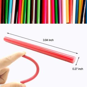 img 3 attached to 50 Pcs Colorful Hot Glue Sticks for Hot Glue Gun - 10 Vibrant Colors