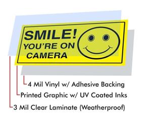 img 2 attached to 📸 Enhance Workplace Safety with the Set Smile Youre Camera Sign: A Must-Have Occupational Health & Safety Product