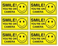 📸 enhance workplace safety with the set smile youre camera sign: a must-have occupational health & safety product logo