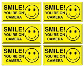 img 4 attached to 📸 Enhance Workplace Safety with the Set Smile Youre Camera Sign: A Must-Have Occupational Health & Safety Product