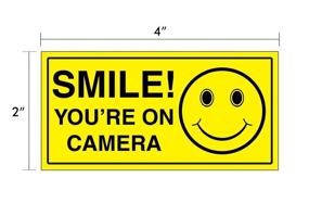 img 3 attached to 📸 Enhance Workplace Safety with the Set Smile Youre Camera Sign: A Must-Have Occupational Health & Safety Product