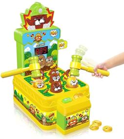 img 4 attached to 🔨 VATOS Whack Game Mole - Mini Electronic Arcade Game with 2 Hammers for Toddler Boys and Girls, Ages 3-8 - Pounding Toy, Developmental and Interactive Game