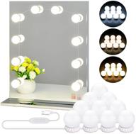 enhance your vanity experience with led vanity mirror lights: 10 💄 dimmable bulbs, 3 color modes, hollywood style makeup lights for dressing table mirror логотип