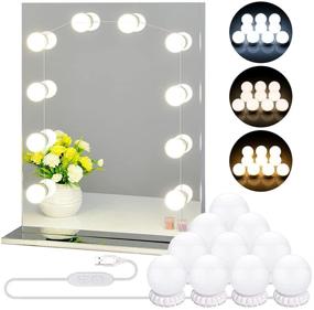 img 4 attached to Enhance Your Vanity Experience with LED Vanity Mirror Lights: 10 💄 Dimmable Bulbs, 3 Color Modes, Hollywood Style Makeup Lights for Dressing Table Mirror