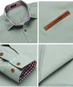 img 1 attached to Coofandy Casual Dress Button Shirts Men's Clothing
