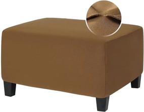 img 4 attached to Victree Slipcovers Rectangle Footstool Furniture