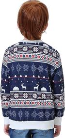 img 2 attached to 🎄 BesserBay Kids' Christmas Ugly Sweater - Xmas Long Sleeve Funny Shirt for Children Ages 4-12