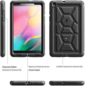img 2 attached to 🐢 Poetic TurtleSkin Series - Heavy Duty Shockproof Silicone Case for Samsung Galaxy Tab A 8.0 (2019) without S Pen - Model SM-T290/SM-T295 - Kids Friendly Cover - Black