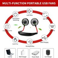 🔵 portable personal sport neck fan - xunmej hand free mini usb neckband fan with 6-13 hours runtime, 2000mah, 3 speeds, 360 degree rotation - ideal for aromatherapy, cooking, outdoor travel - blue logo