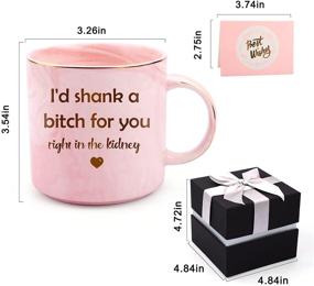 img 3 attached to Marble Mug: Funny Friendship Gifts for Women - Perfect Birthday & Christmas Gifts for Best Friends, Sisters, and BFFs - Cute Pink 12 Oz Coffee Cup