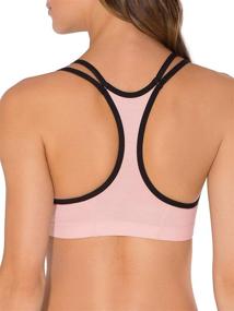 img 2 attached to Fruit of the Loom Women's Cotton Spaghetti Strap Pullover Sports Bra