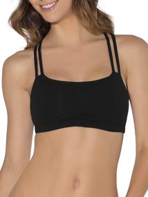 img 3 attached to Fruit of the Loom Women's Cotton Spaghetti Strap Pullover Sports Bra