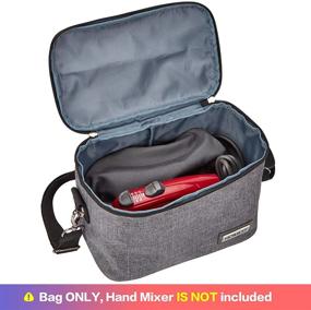 img 1 attached to HOMEST Hand Mixer Storage Bag: Conveniently Carry and Store 👜 Compatible with Kitchenaid KHM512CL, KHM926CA – Adjustable Shoulder Strap, Grey (Bag Only)