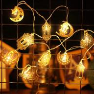 🌙 ramadan fairy string lights, 6.56 feet, 10 leds, eid moon star kerosene lantern lamp, battery operated - ideal for outdoor home decoration, ramadan celebration, party supplies логотип