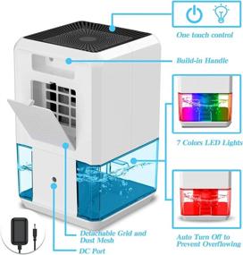 img 2 attached to 🌬️ Posdry 1500ML Dehumidifiers: Powerful & Portable Solutions for Home, Basement, RV - Auto Shut-off, Drain Hose, LED Light - 350 sq ft Coverage