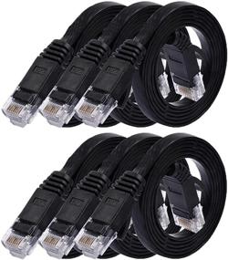 img 4 attached to 🔌Кабель Ethernet Cat 6 длиной 3 фута (6 штук) - Повышение пропускной способности по цене Cat5e!