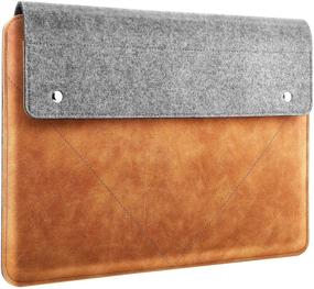 img 4 attached to 📱 MoKo 11 Inch Felt Leather Tablet Sleeve Bag Carrying Case for iPad Pro 11 2021/2020/2018, iPad 9th 8th 7th Gen 10.2, iPad Air 4 10.9, Air 3 10.5, iPad 9.7, Galaxy Tab A 10.1 with Smart Keyboard Compatibility