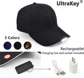 img 3 attached to 🧢 Optimized UltraKey Hands-Free LED Baseball Cap Hat – Ideal for Outdoor Jogging, Hip Hop Parties, and Holiday Celebrations