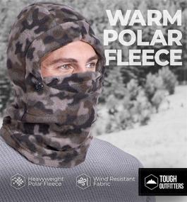 img 3 attached to 🧤 Balaclava Ski Mask: Ultimate Winter Face Cover for Extreme Cold Weather - Heavyweight Fleece Hood Snow Gear for Men & Women