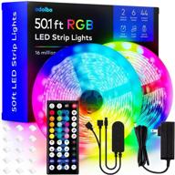 🎉 colorful 50.1ft led strip lights for bedroom, christmas, tv, party – music sync and remote control included! логотип