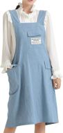 🍽️ japanese style x shape denim smock natural cotton apron for chefs - halter cross bandage bib design for kitchen and garden wear логотип