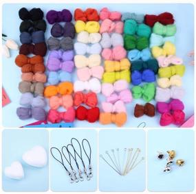 img 1 attached to BUTUZE Needle Felting Kit: 56 Vibrant Colors - Complete Tools and Supplies for DIY Craft Animal Christmas Children's Day Decoration
