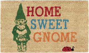 img 4 attached to DII Natural Coir Doormat – Home Sweet Home Mat with Gnome Design, 18x30 inches