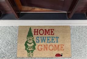 img 2 attached to DII Natural Coir Doormat – Home Sweet Home Mat with Gnome Design, 18x30 inches